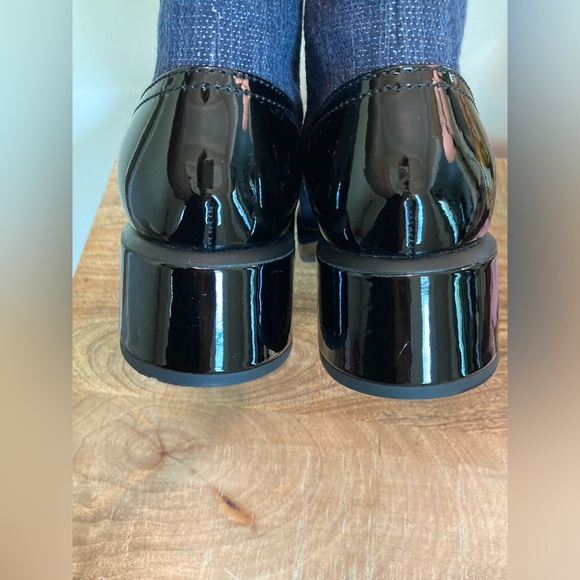 Chanel Denim and Lambskin Quilted CC Lace Up Combat Boots size 38.5 - Picture 14 of 15